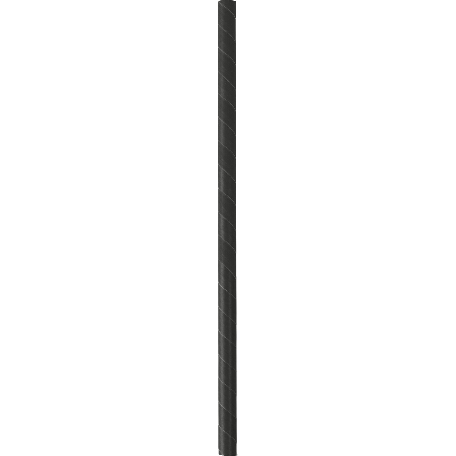 Trinkhalme aus Papier Jumbo, schwarz 25cm